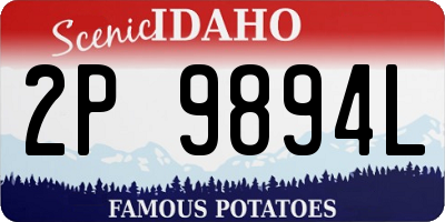 ID license plate 2P9894L