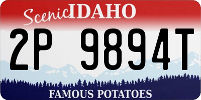 ID license plate 2P9894T