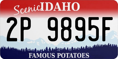 ID license plate 2P9895F