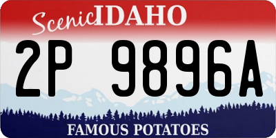 ID license plate 2P9896A