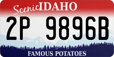 ID license plate 2P9896B