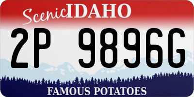 ID license plate 2P9896G