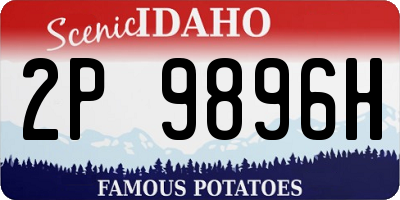 ID license plate 2P9896H