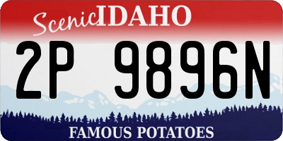 ID license plate 2P9896N