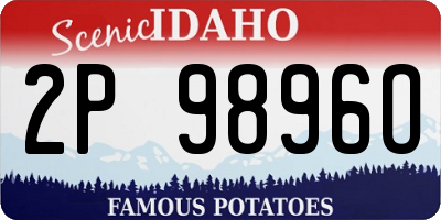 ID license plate 2P9896O
