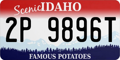 ID license plate 2P9896T