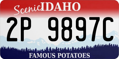 ID license plate 2P9897C