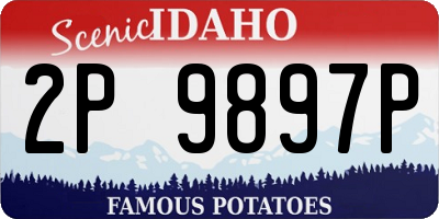ID license plate 2P9897P