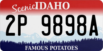 ID license plate 2P9898A