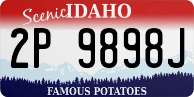 ID license plate 2P9898J