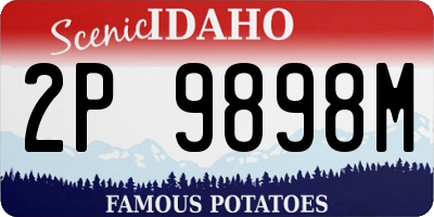 ID license plate 2P9898M
