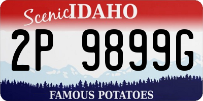 ID license plate 2P9899G