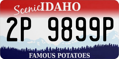 ID license plate 2P9899P