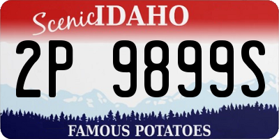 ID license plate 2P9899S