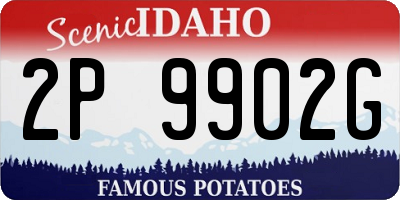 ID license plate 2P9902G