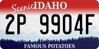 ID license plate 2P9904F