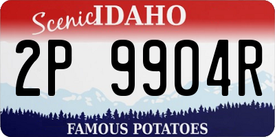 ID license plate 2P9904R