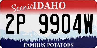 ID license plate 2P9904W