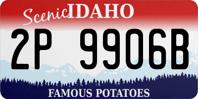 ID license plate 2P9906B