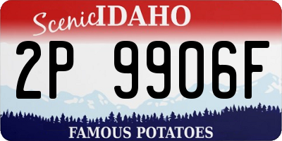 ID license plate 2P9906F