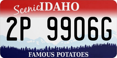 ID license plate 2P9906G
