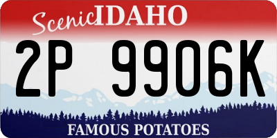 ID license plate 2P9906K