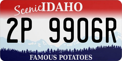 ID license plate 2P9906R