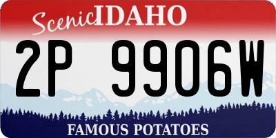 ID license plate 2P9906W