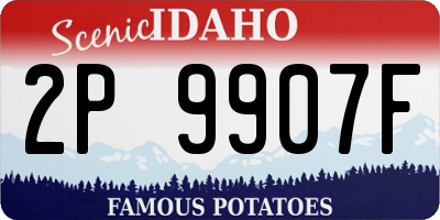 ID license plate 2P9907F