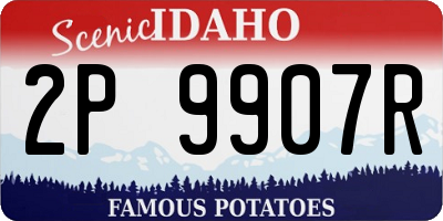 ID license plate 2P9907R