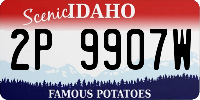 ID license plate 2P9907W