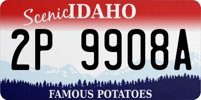 ID license plate 2P9908A