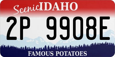 ID license plate 2P9908E