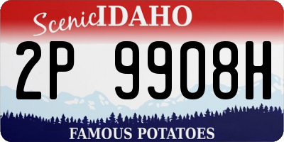 ID license plate 2P9908H