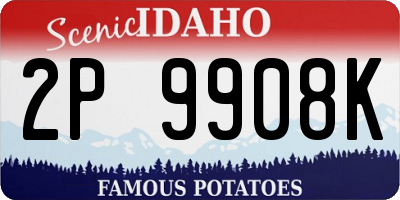 ID license plate 2P9908K