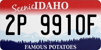 ID license plate 2P9910F