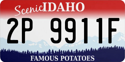 ID license plate 2P9911F