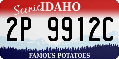 ID license plate 2P9912C