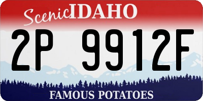 ID license plate 2P9912F