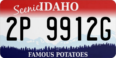 ID license plate 2P9912G
