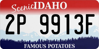 ID license plate 2P9913F
