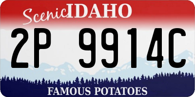 ID license plate 2P9914C