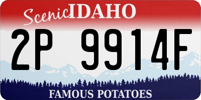 ID license plate 2P9914F
