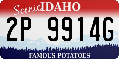 ID license plate 2P9914G