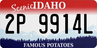 ID license plate 2P9914L
