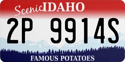 ID license plate 2P9914S