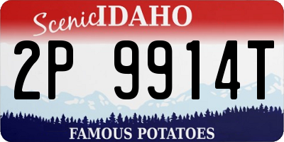 ID license plate 2P9914T