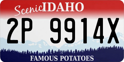 ID license plate 2P9914X