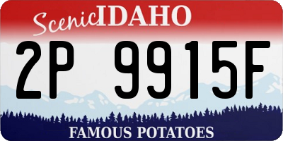 ID license plate 2P9915F