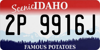 ID license plate 2P9916J